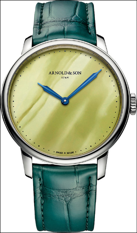 Arnold & Son HM Steel Amber精鋼琥珀腕錶，錶徑39.5mm，防水深度30米，全球限量38只，19,500瑞士法郎，實際價格請店洽。