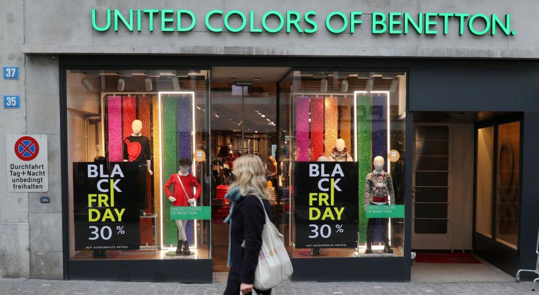 義大利知名服飾班尼頓UNITED COLORS OF BENETTON，在台知名度超高，全盛期有超過50間店。（圖／路透）