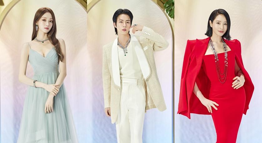 這場晚宴全是大牌韓星！李聖經祖母綠加持、BTS Jin如白馬王子降臨