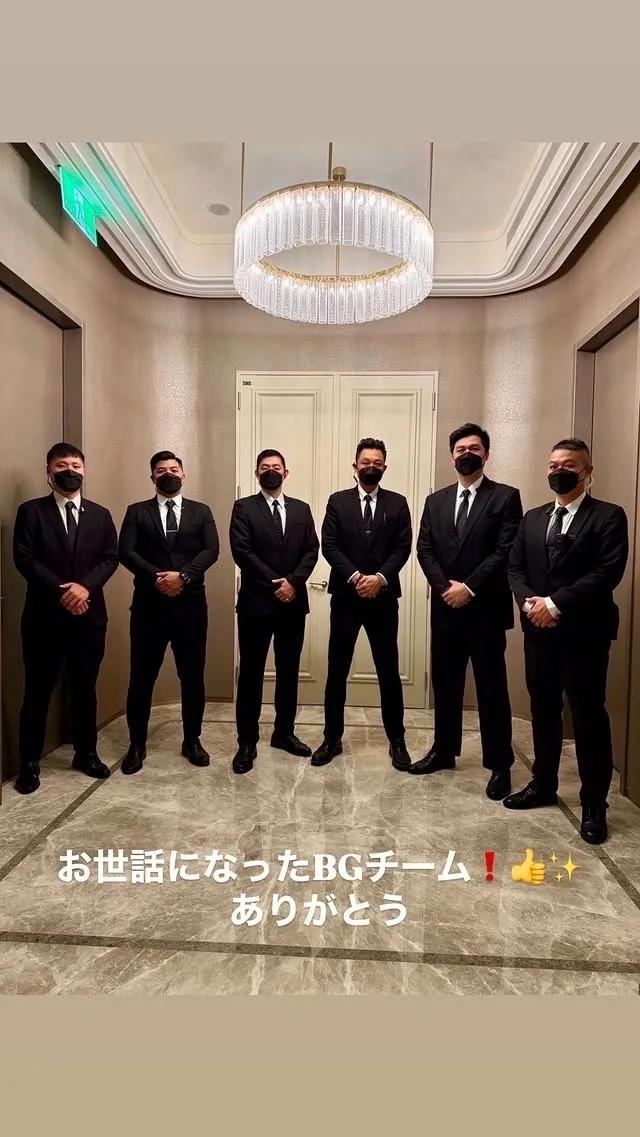 木村拓哉特別發文感謝一路照顧他的保鏢們。(翻攝自takuya.kimura_tak IG)