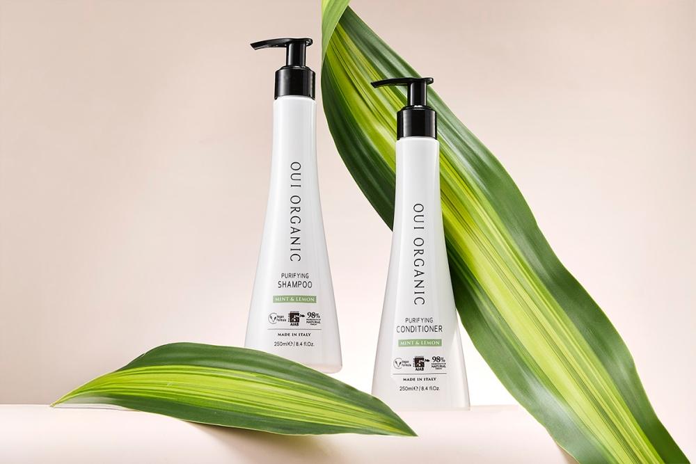 薄荷檸檬淨化洗髮精，250ml/780元；薄荷檸檬淨化潤髮乳，250ml/850元。
