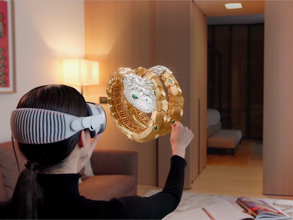寶格麗推出Apple Vision Pro專屬應用程式，為珠寶業界首創。（BVLGARI提供）