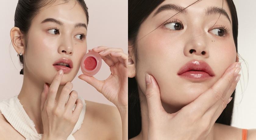Dewy Ball冰透蜜糖唇頰膏可唇頰兩用展現透明感。