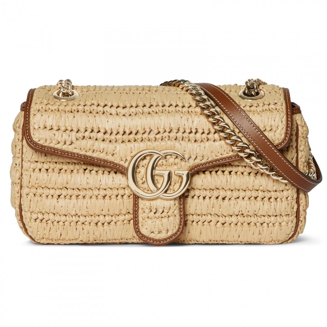 Gucci GG Marmoont中號編織包，91,000元。（GUCCI提供）