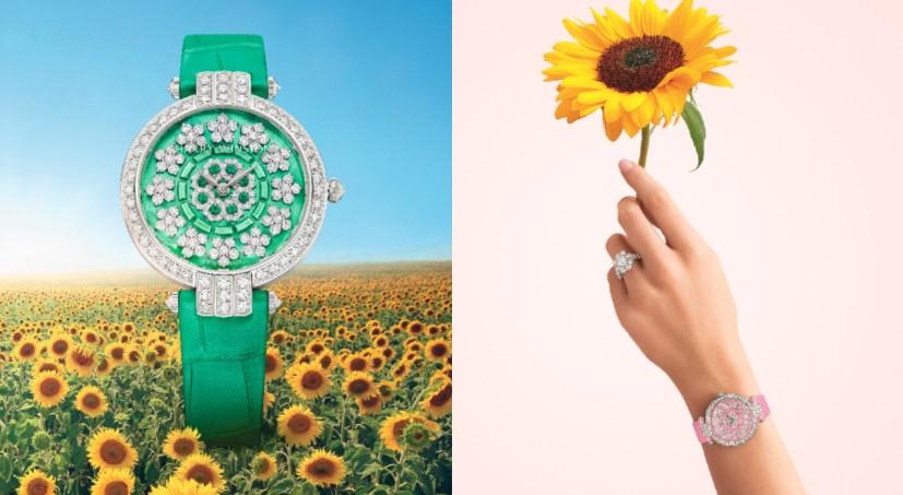 海瑞溫斯頓腕錶致敬母愛光芒 珠寶工藝交織花卉詩意 20朵鑽石向日葵分秒盛放
