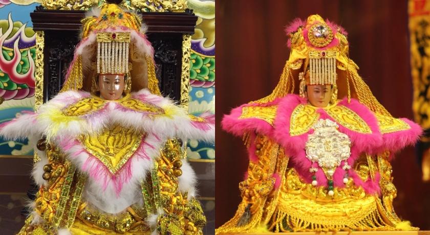 山邊媽祖每年的神衣顏色都不一樣。
