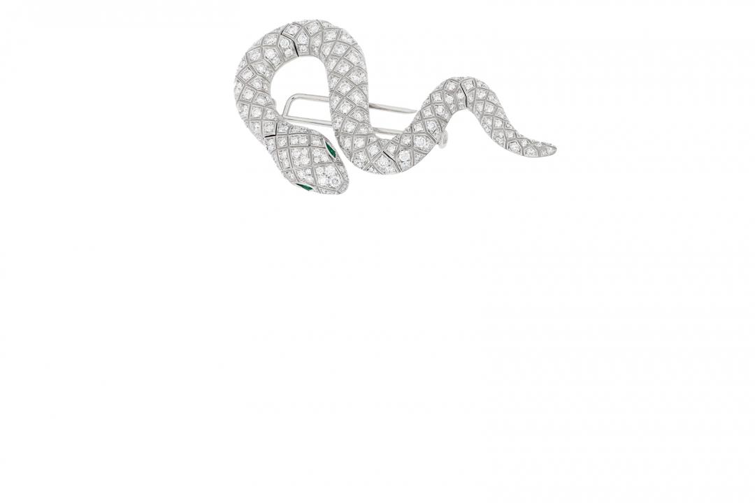BVLGARI Serpenti頂級鑽石胸針。（BVLGARI提供）