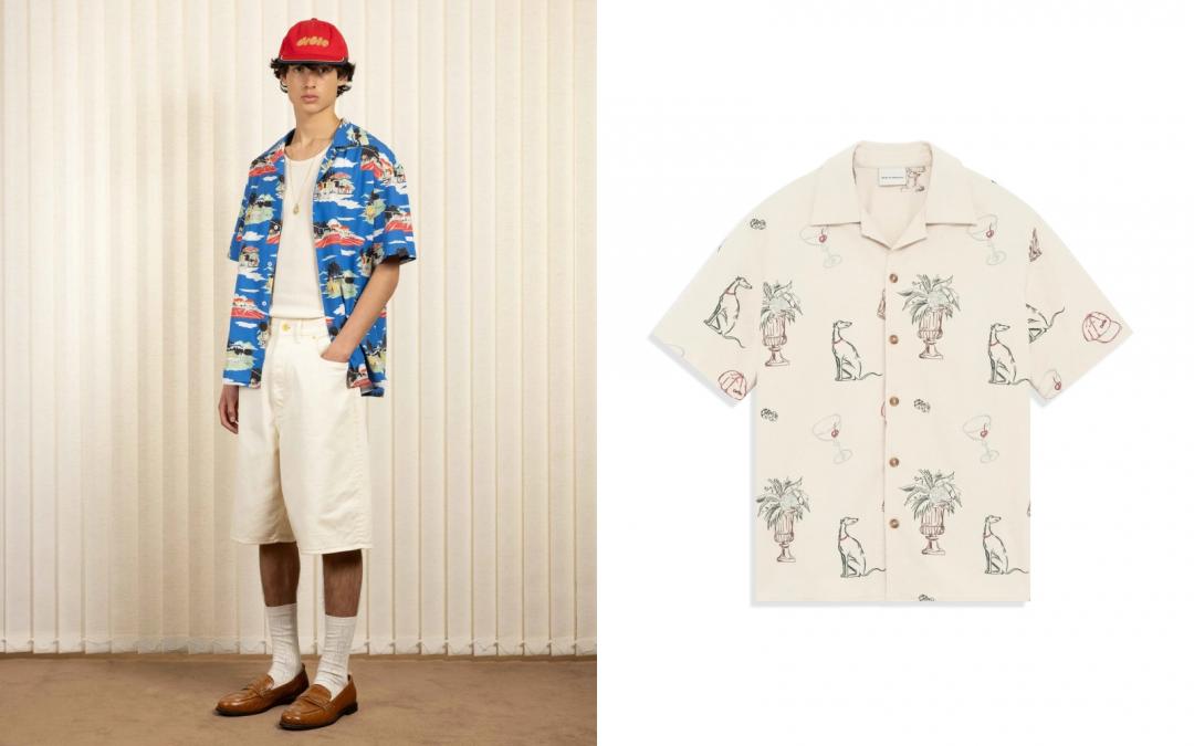 百搭的印花襯衫，一件就很有夏日氛圍。（左起）La Chemise Country Club襯衫（NT$9,980）、La Chemise Brodée Country Club襯衫（NT$12,980）。