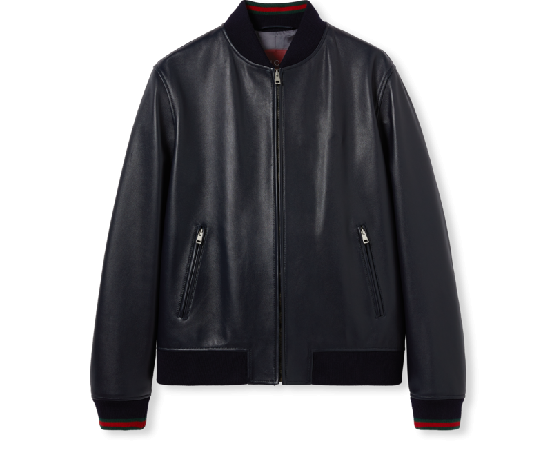 Gucci Nappa 皮革夾克，153,000元。（Gucci提供）
