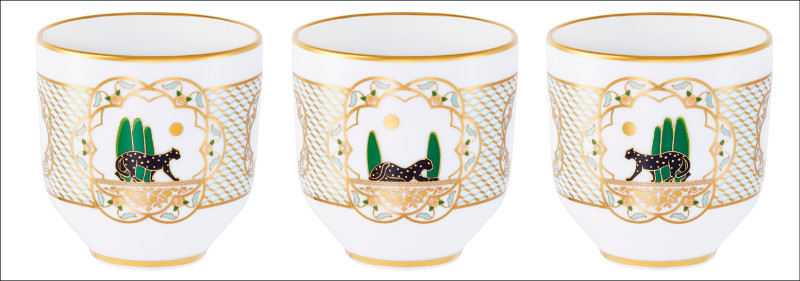 Cartier Panthère de Cartier美洲豹杯子（一套三件），15,600元。