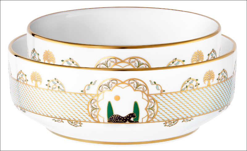 Cartier Panthère de Cartier美洲豹碗（一套兩件），17,000元。