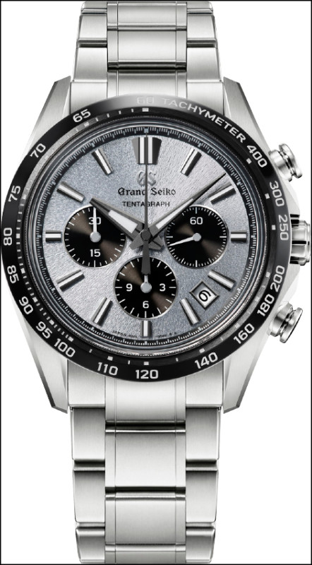 Grand Seiko SLGC007錶款，搭載43.2毫米白鈦錶殼，銀白色錶盤是巖手山的冬日雪景，405,000元。