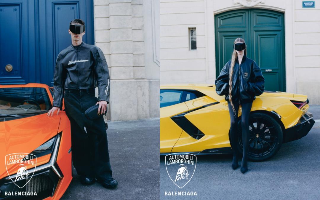 BALENCIAGA｜AUTOMOBILI LAMBORGHINI聯名系列汲取賽車速度與汽車工程語彙為設計靈感。