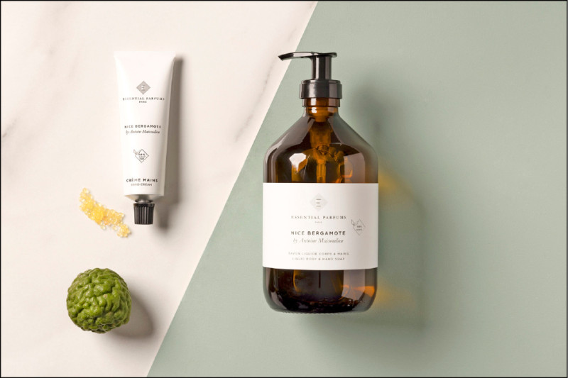 Essential Parfums潔膚露，500ml／1,150元；護手霜，50ml／800元。