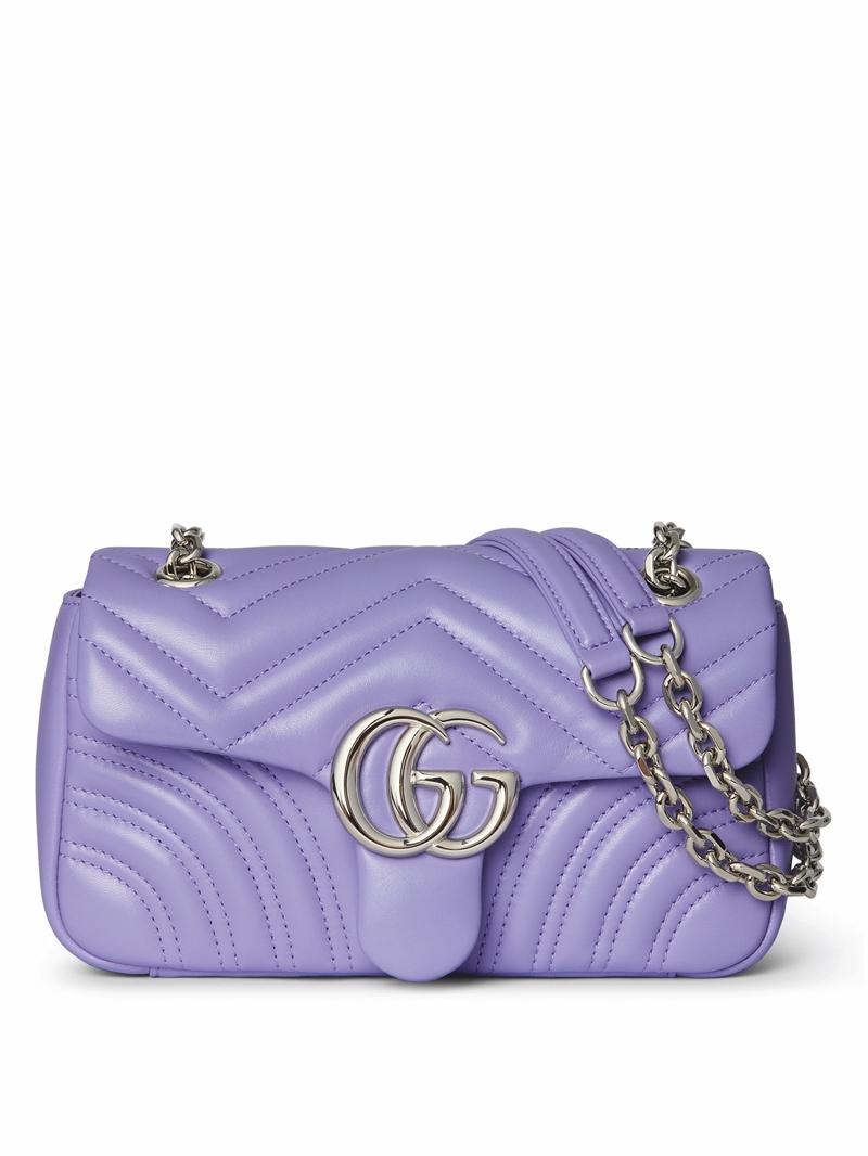 雪酪粉紫GG Marmont，中型包款，91,000元。（Gucci提供）