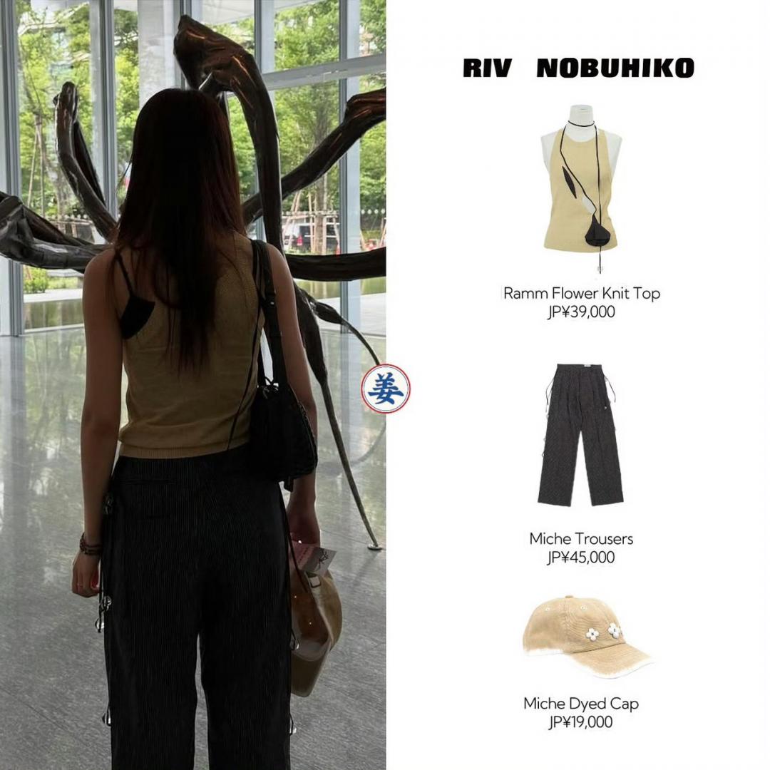 削肩背心展現子瑜漂亮直角肩。