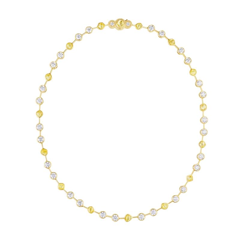 De Beers Talisman Line 高級珠寶鑽石項鍊。（De Beers提供）