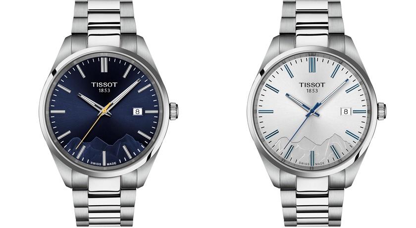 TISSOT PR 100系列少女峰聯名特別款腕錶，40毫米，各11,100元。