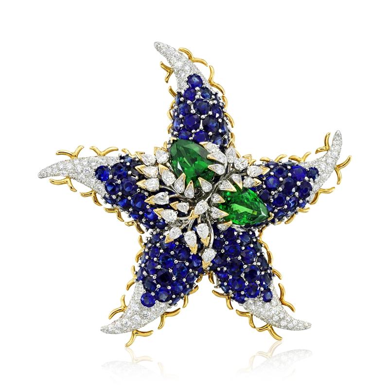 Jean Schlumberger為Tiffany打造「Etoile de Mer」胸針。（Phillips提供）