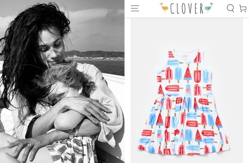 莉莉貝身上的西瓜冰棒洋裝來自小品牌Clover Baby&Kids 2025春夏最新款。