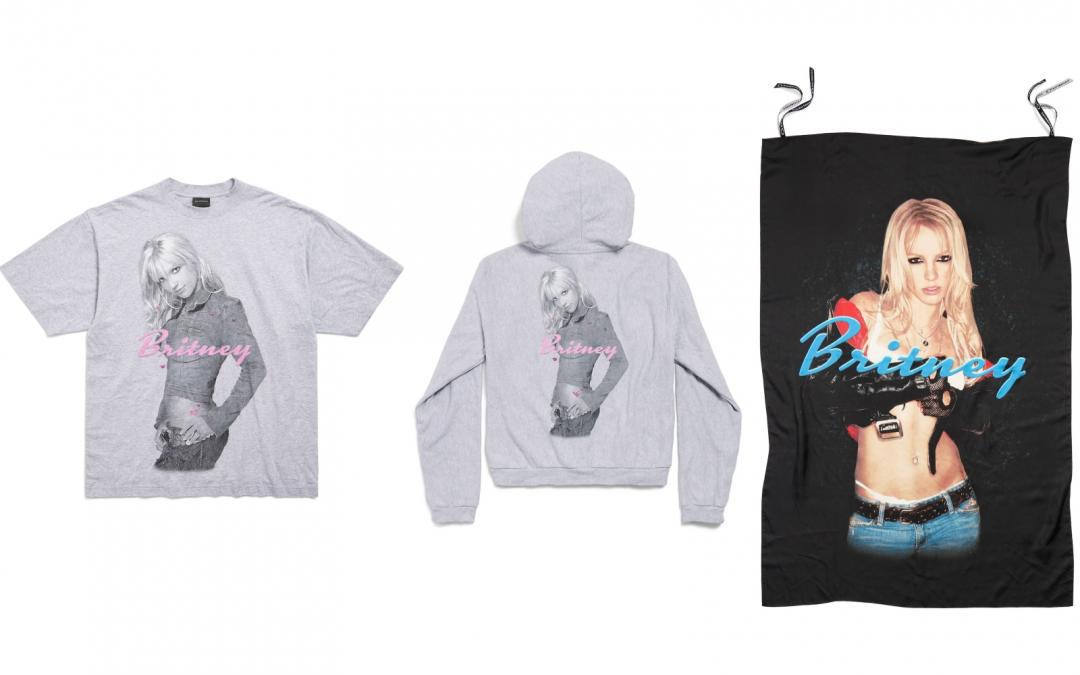 （左起）寬版T-SHIRT（NT$33,400）、拉鍊連帽上衣（NT$47,000）、真絲斜紋綢旗幟（NT$31,000）。