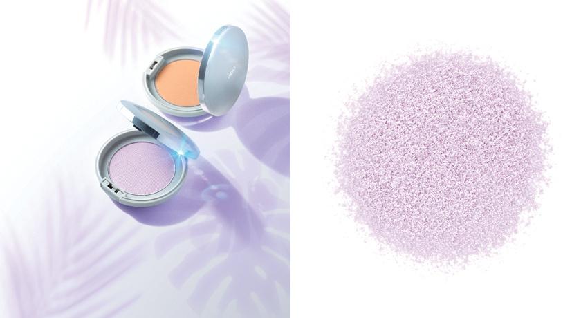 夏日限定色「透紫輝」，將完美貼膚修飾並提亮膚色的「薰衣草紫色」與「細緻流金珠光」融合解決夏日暗沉、暗黃、氣色不佳等膚色問題。