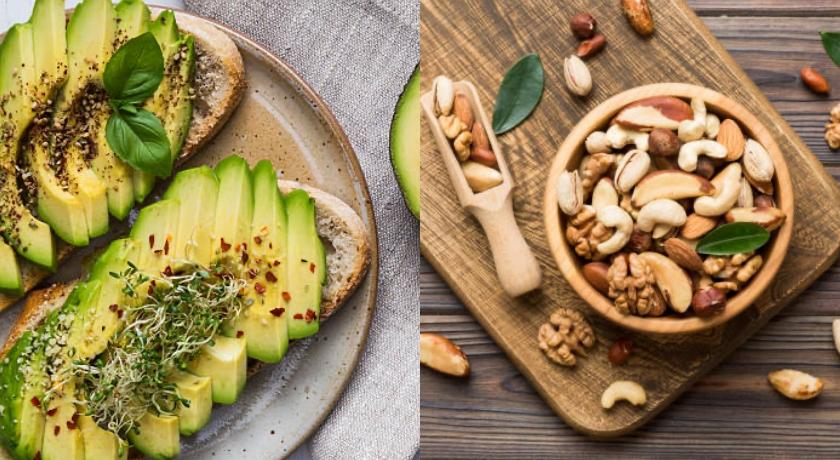 多吃酪梨、堅果可改善頭髮乾枯無光狀況。