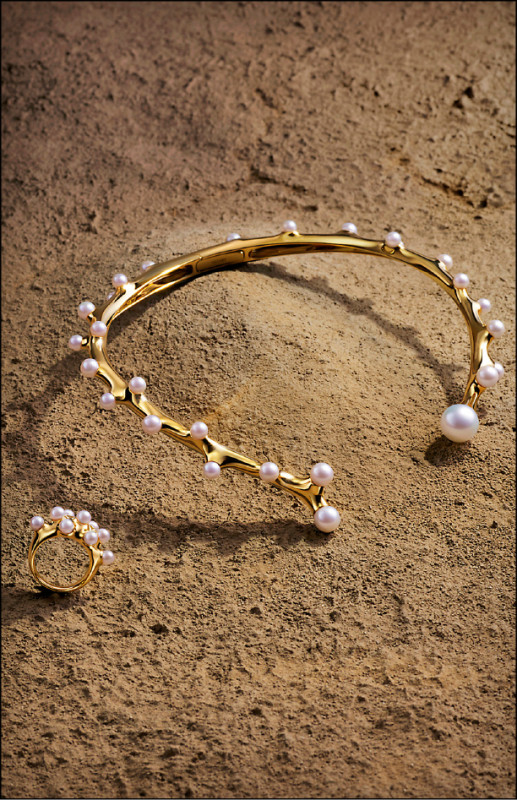 TASAKI NICCOLÒ PASQUALETTI ANDROGYNOUS系列立體有如雕塑，項鍊約2,055,240元、戒指約164,400元。