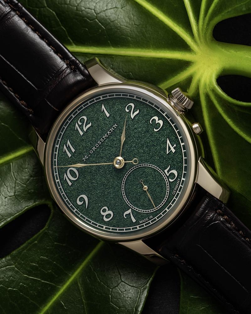 TREMBLAGE Green腕錶，搭載100.1型手動上鍊機芯，18K玫瑰金錶殼，時間顯示，錶徑41mm， 2,200,000元，全球限量8只。（瑞博品SwissPrimeBrands提供）