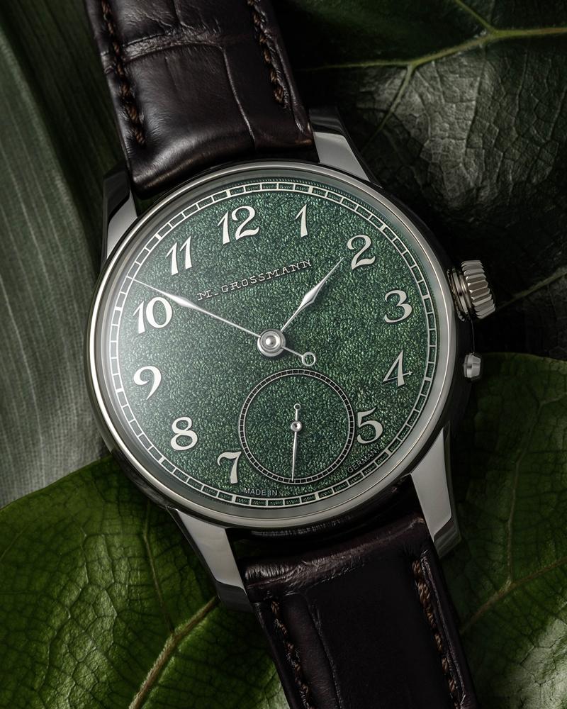 TREMBLAGE Green腕錶，搭載100.1型手動上鍊機芯，18K白金錶殼，時間顯示，錶徑41mm， 2,200,000元，全球限量8只。（瑞博品SwissPrimeBrands提供）