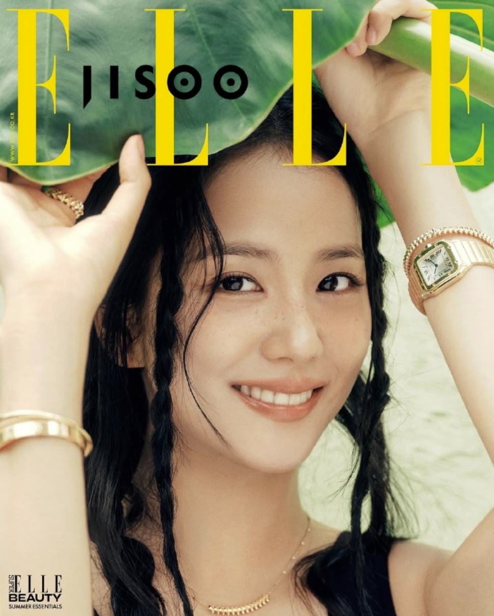 Jisoo登上時尚雜誌封面，卡地亞戴好戴滿。