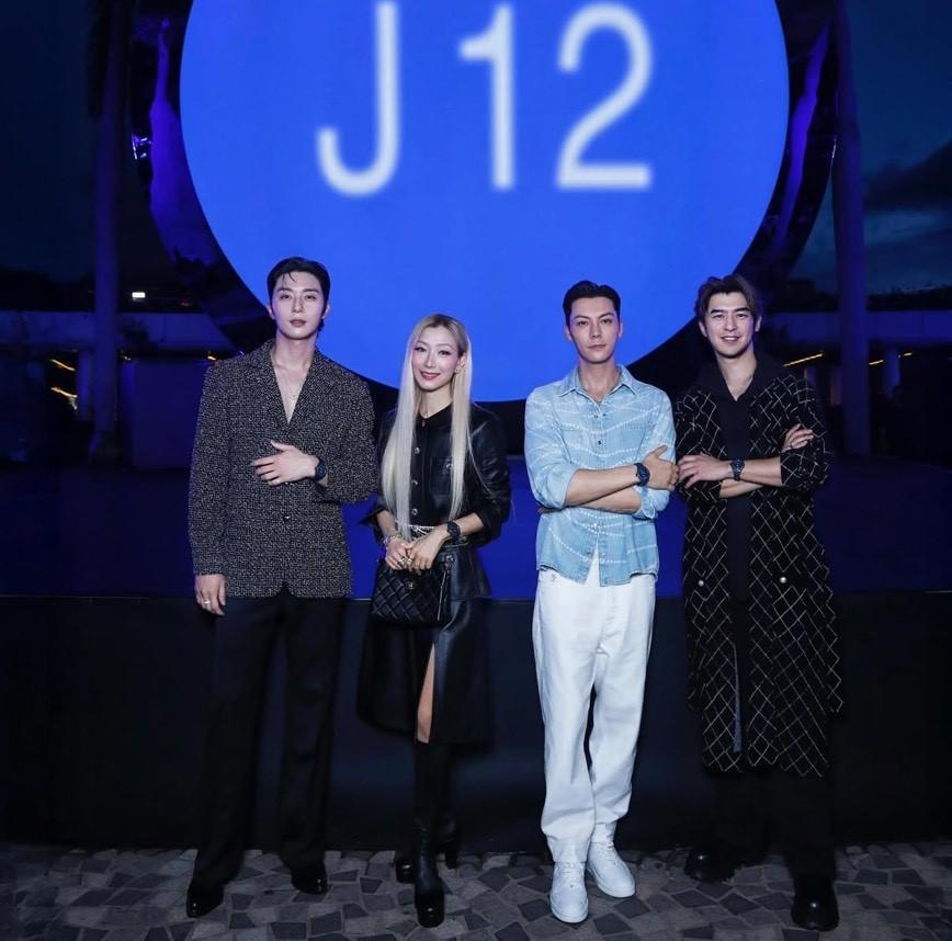 鄭秀文在社群上分享當天的明星合照，左起：樸敘俊、陳偉霆、陳柏霖，超驚喜同框讓粉絲狂讚。（翻攝自instagram）