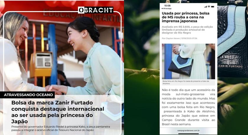 佳子公主特別搭配了巴西在地品牌ZANIR FURTADO的皮革手袋。