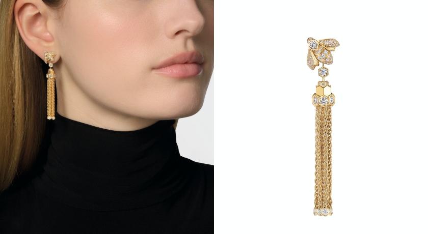 CHAUMET Bee de Chaumet 18K黃金耳環，價格店洽。
