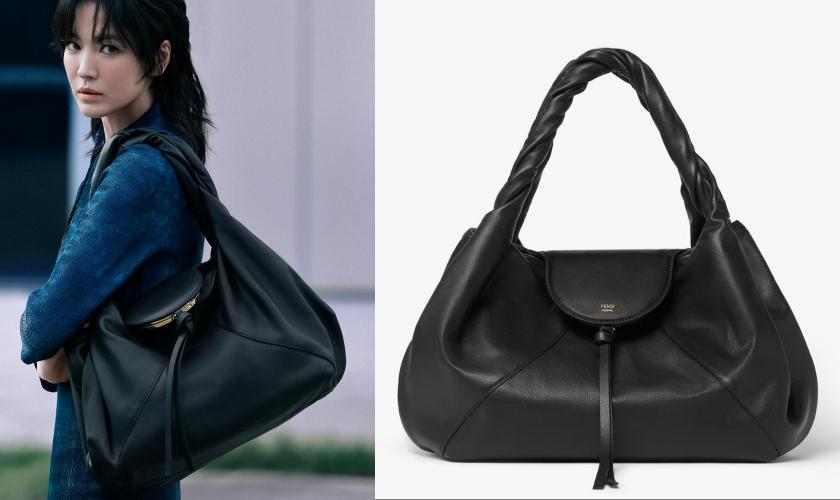 宋慧喬揹著的是Fendi Spy Bag大型包款，目前還未上市。