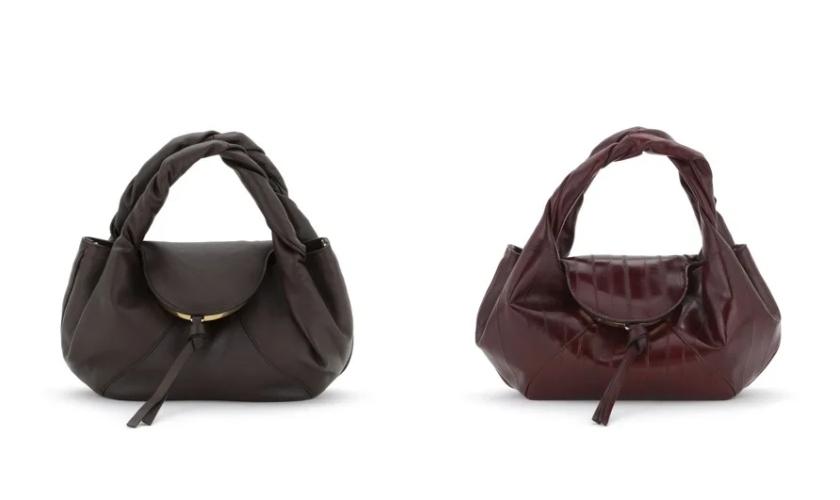 FENDI Spy Bag巧克力色小型款、酒紅色鰻魚皮小型款。