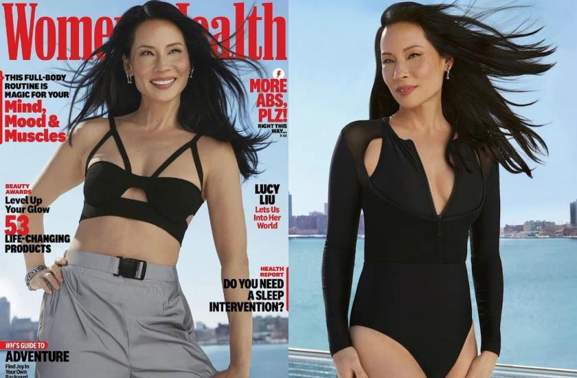 2021年劉玉玲登上時尚雜誌《Women’s Health》封面，結實腹肌線條令人讚嘆。