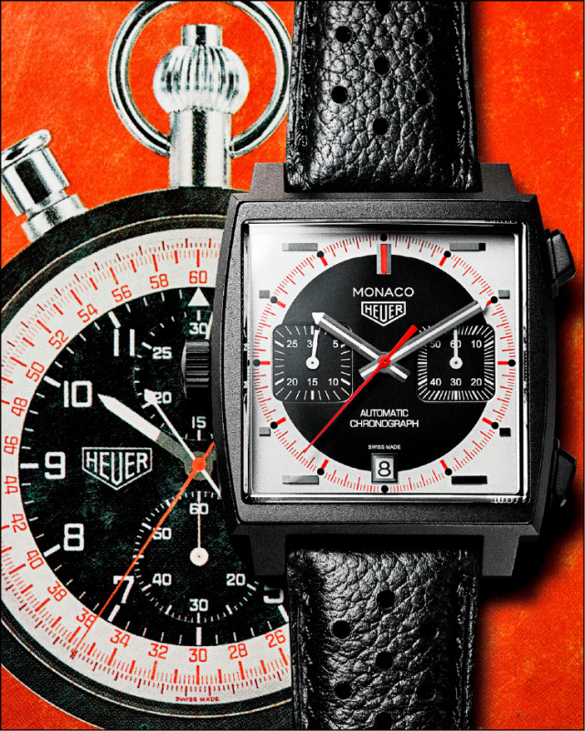 限量版TAG Heuer Monaco Stopwatch計時腕錶，搭載Calibre 11自動上鍊計時機芯，錶殼尺寸39mm，防水深度100米，全球限量970只，每只323,100元。