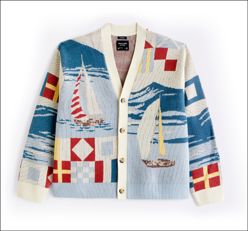 新店獨家商品，結合學院風與海洋靈感的Nautical膠囊系列男裝開襟衫，3,690元。