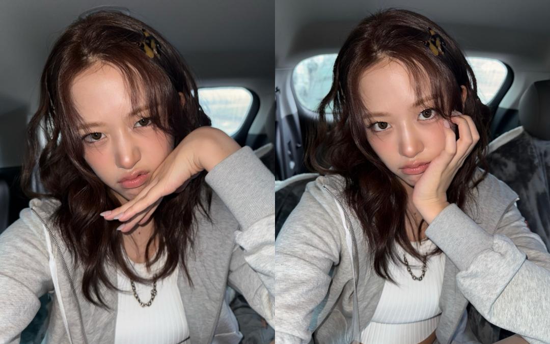 安俞真這回機場時尚的髮型，用小髮夾裝點出特別少女、特別可愛的造型。