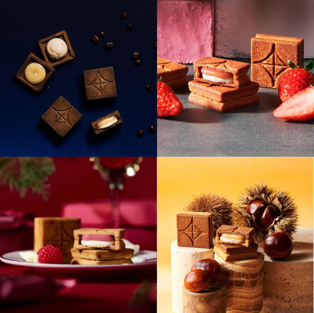 快閃期間限時推出人氣口味甘王草莓與栗子，以及新品覆盆子白巧克力，'