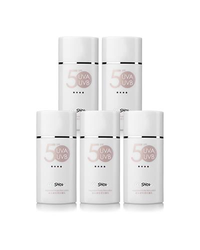 W.SHOW超水感保濕抗曬乳 5入，原價4,900元；特價2,700元。