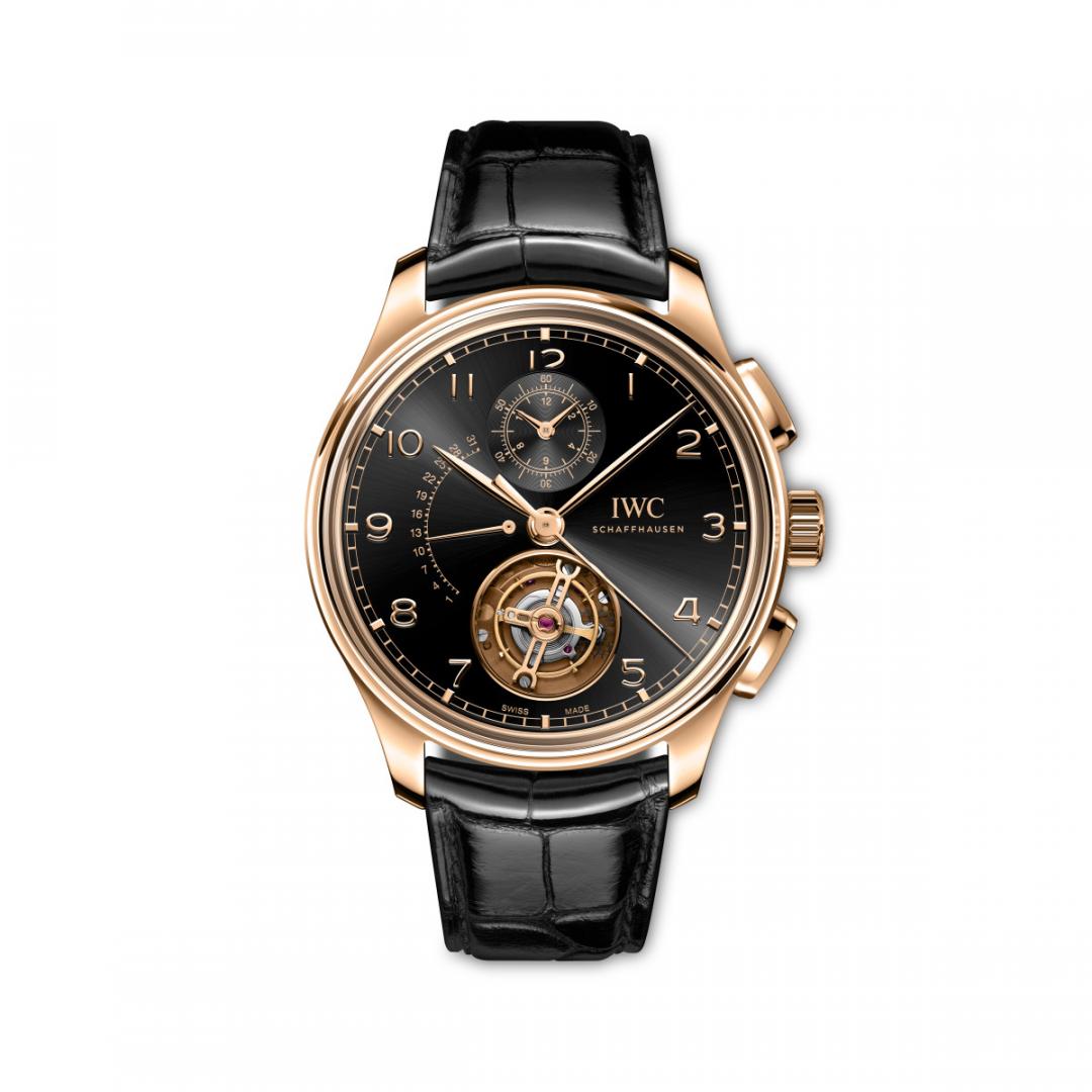 IWC萬國錶葡萄牙系列陀飛輪逆跳計時腕錶，限量50只，價格店洽。(IWC提供，以下同)