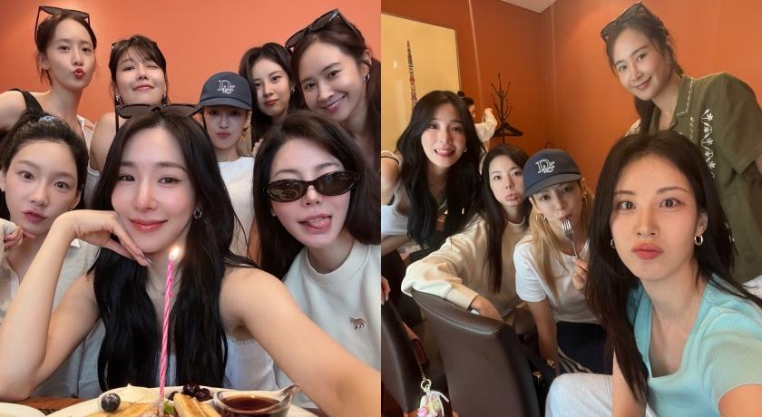 少女時代感情超好，合體為8月1日生日的Tiffany慶生。