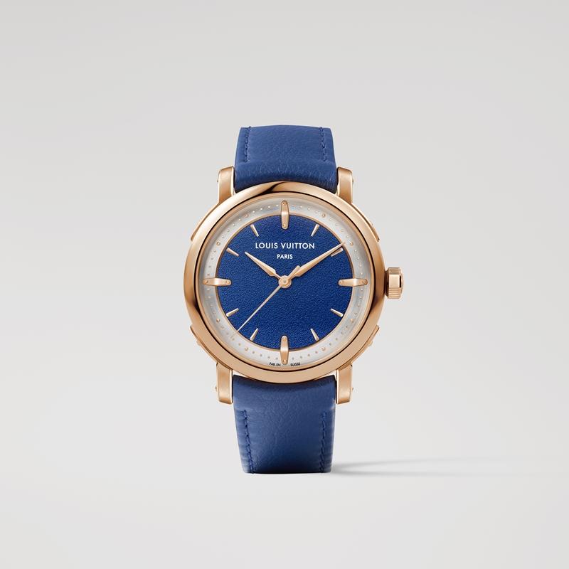 Louis Vuitton Escale，自動機芯，39毫米，玫瑰K金，955,000元。（Louis Vuitton提供）