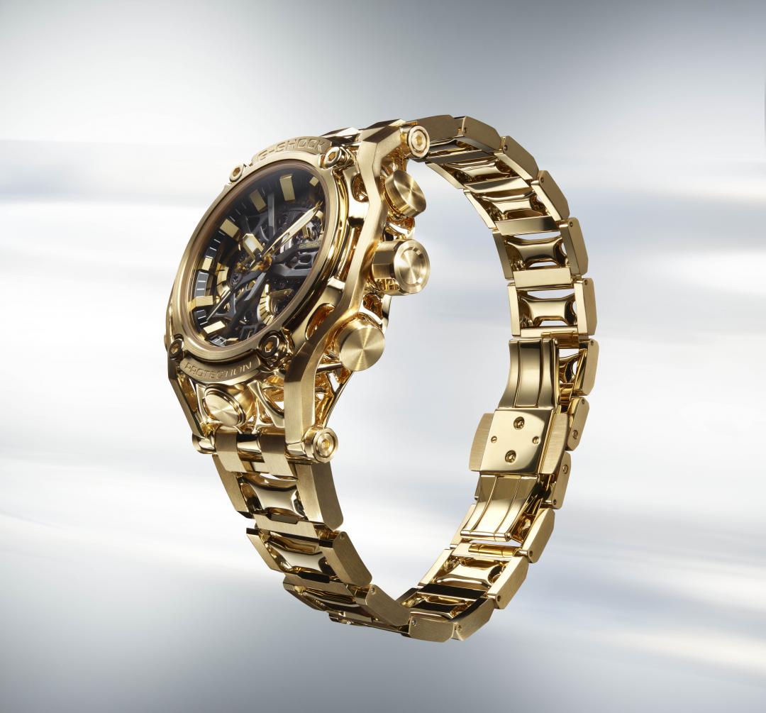 G-SHOCK在2023年透過AI打造首款全金腕錶，在拍賣會上以天價落槌。(G-SHOCK提供，以下同)
