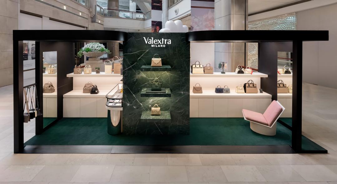 Valextra進駐台北101開幕期間限定店。