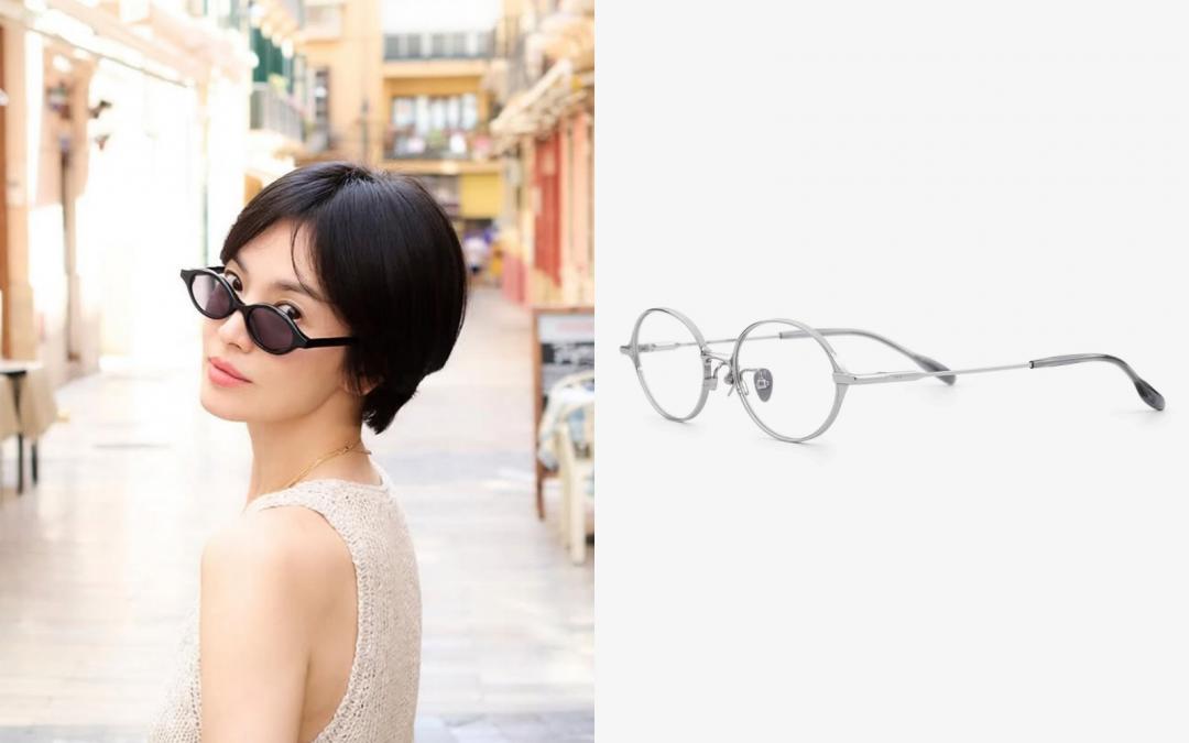 PROJEKT PRODUKT（左起）宋慧喬同款CL-CC4，售價NT$5,290元；白金寬眼鏡HM-11，售價NT$5,400元。