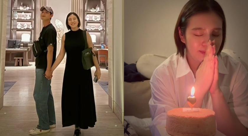 晨翔父親節當天為孕妻過生日，照片裡兩人濃情蜜意，讓網友差點閃瞎。