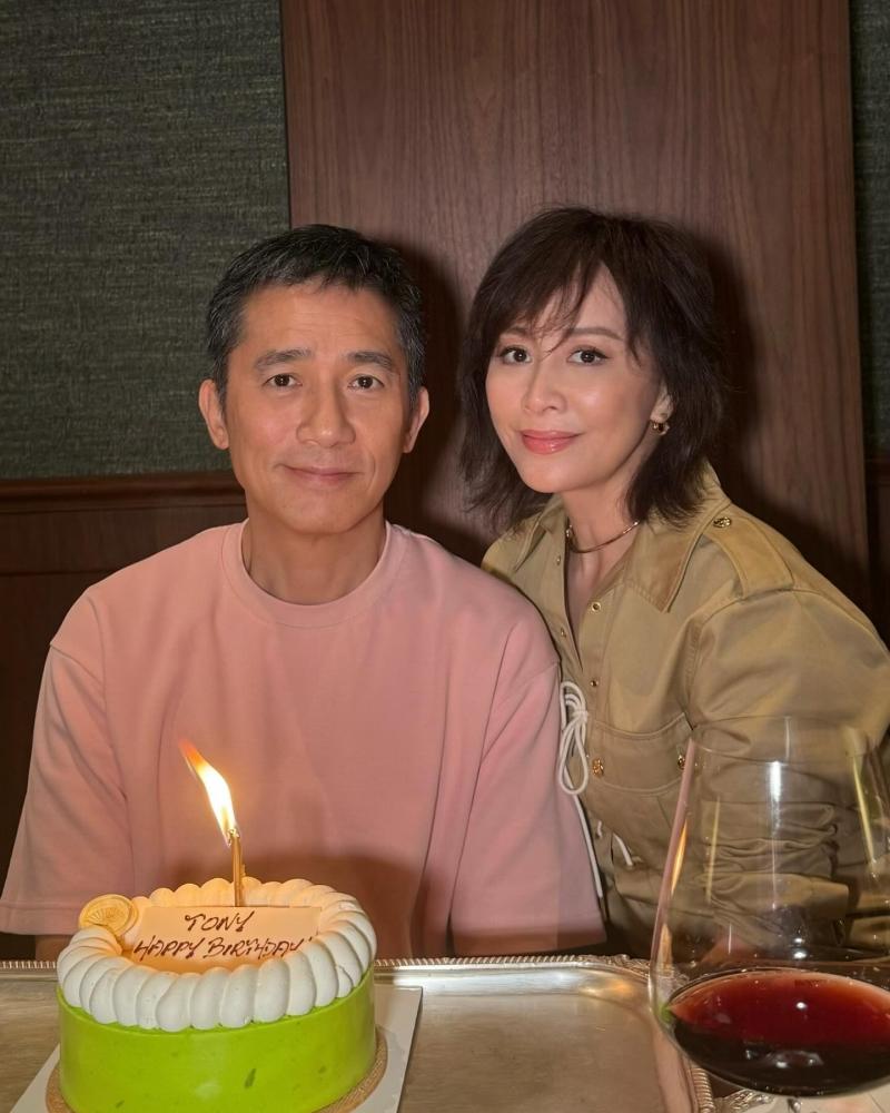 劉嘉玲、梁朝偉日前才曬慶生照超甜蜜。